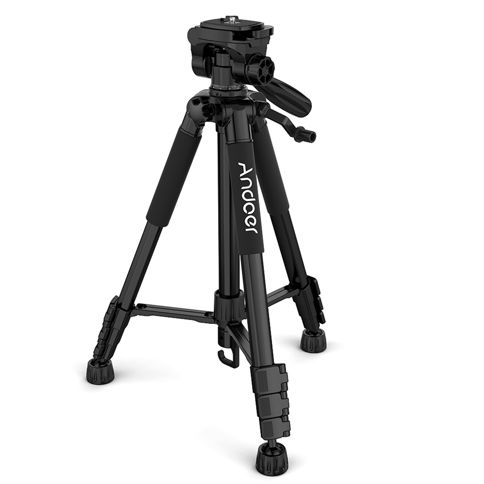 Andoer TTT-663N treppiede leggero da 57.5 pollici per fotocamera da viaggio per fotografia supporto per riprese Video DSLR SLR videocamera con borsa: Option 1