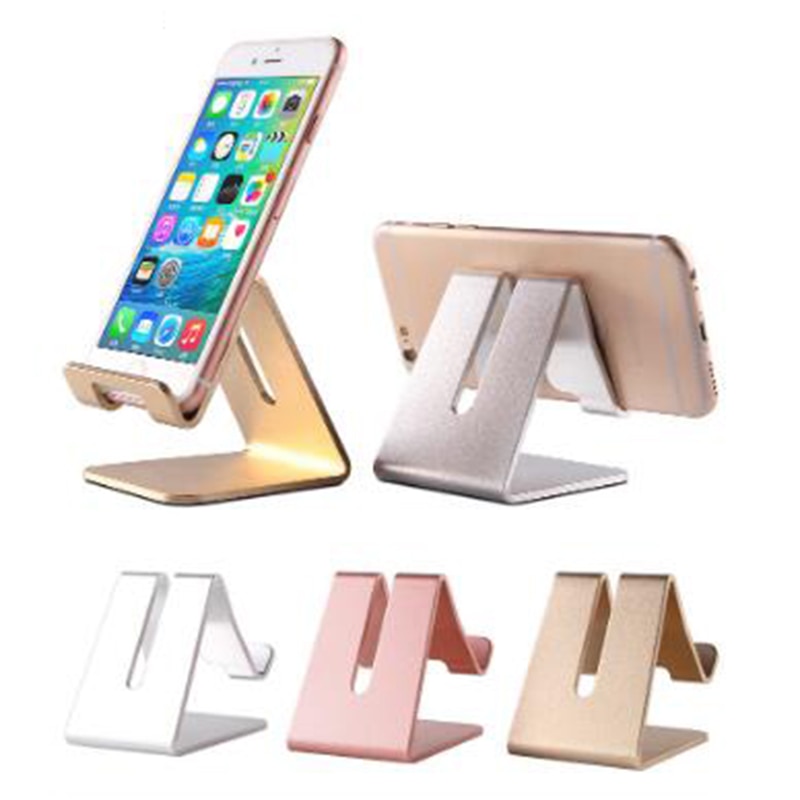Universele desktop tablet stand, schokbestendig metalen telefoon houder, duurzaam aluminium mobiele telefoon houder, telefoon stand