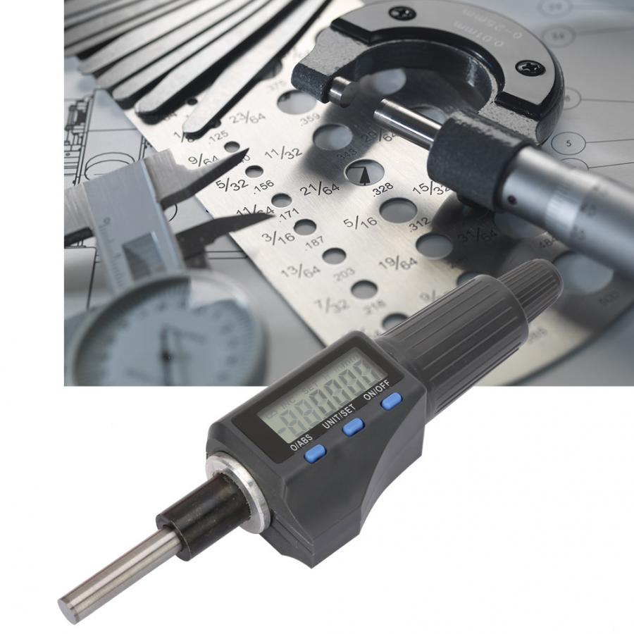 Cabezal de micrometro Digital de 0.001mm, cabezal de micrometro electrónico de 0-25mm