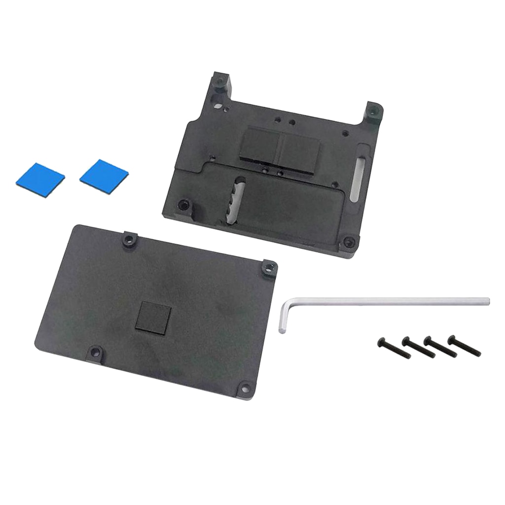 Aluminum Alloy Armor Protective Shell fits for Raspberry Pi 3 Display Case Accessories with Screwdriver Black