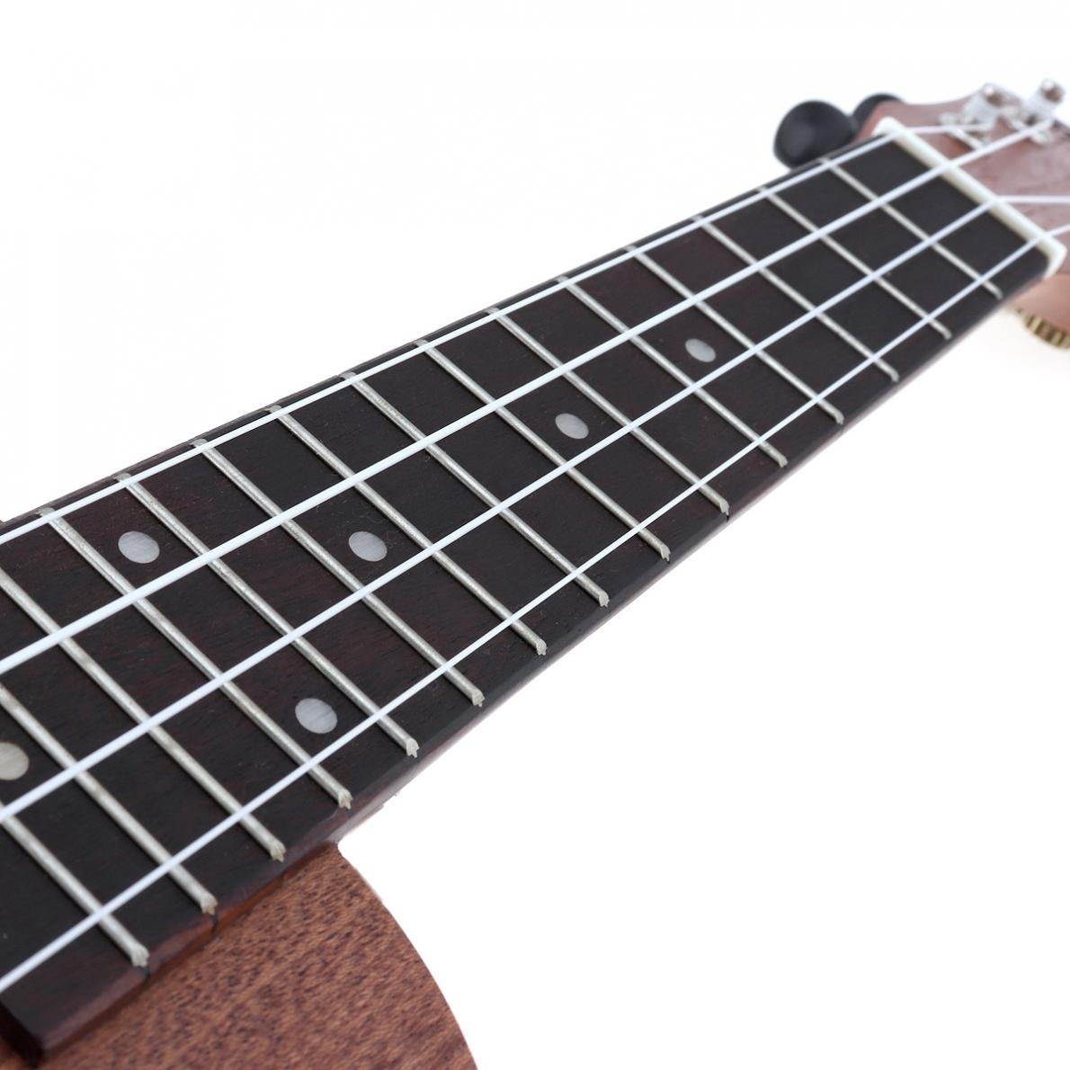 Ukulele 21 Inch Soprano Ukulele Uke Sapele 15 Fret Four Strings Brown Musical Instrument