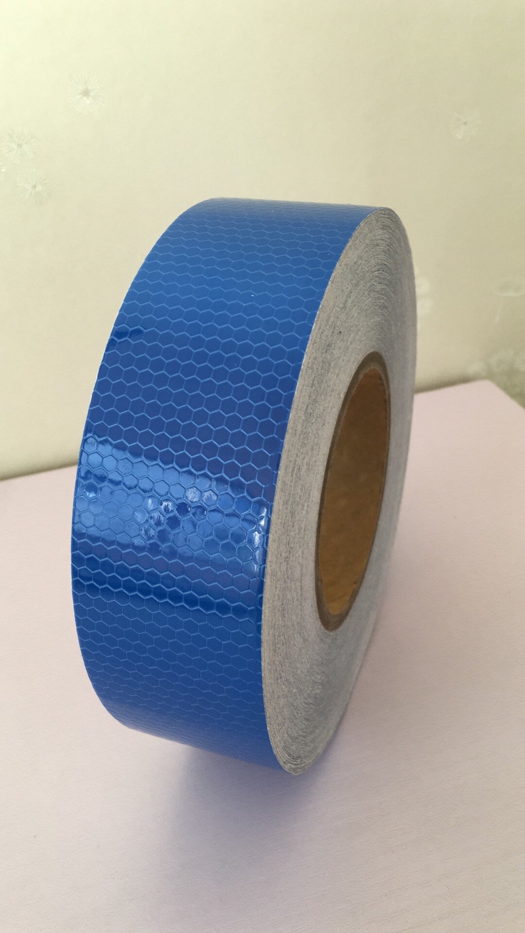 ANPWOO 45m Reflective Lattice Luminous Paper Body Sticker Logo Warning Strip PVC Material Super Waterproof and Good Adhesion: blue