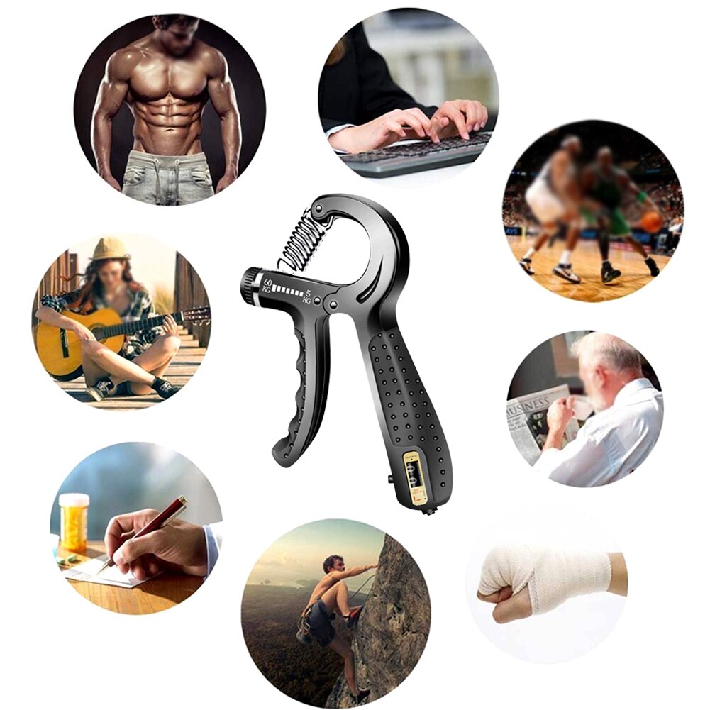 5-60kg gym fitness håndgreb mænd justerbar finger tung træner styrke til muskel opsving hånd gribetræner