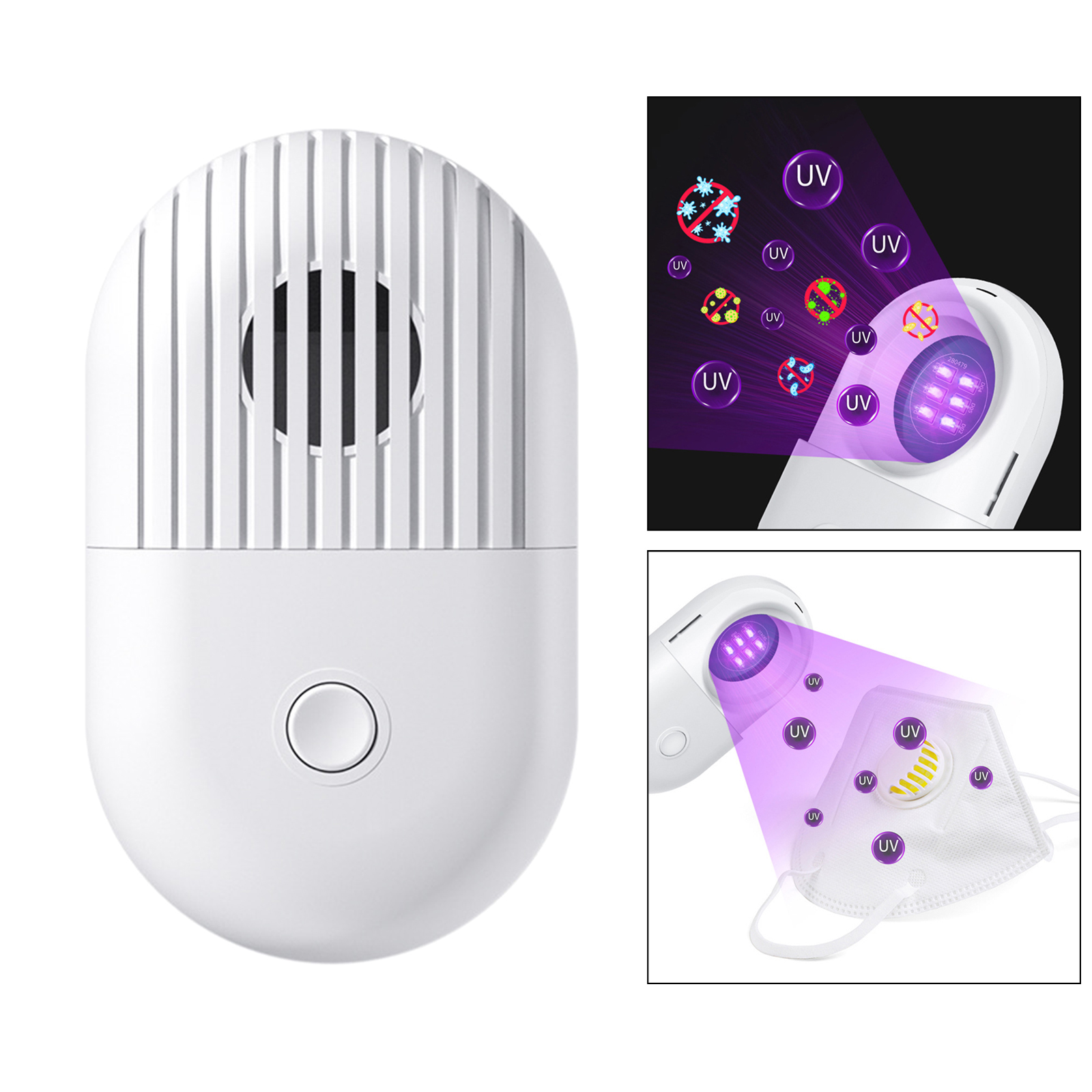 Ultraviolet Disinfection Lamp UVC Light UV Sanitizer Sterilizer Light 20 Seconds for Home Office Travel