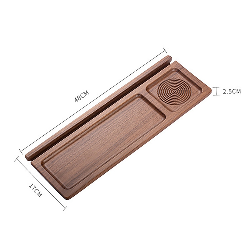 Japanese Style Simple Dry Brewing Tray Tea Set Tray Wooden Black Walnut Tray Tea Tray Household Small Tea Table