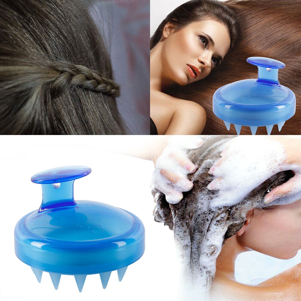 Dropship cabeça de silicone suave escova de massagem de cabelo escova de banho couro cabeludo estimular a massagem do couro cabeludo crescimento do cabelo pente