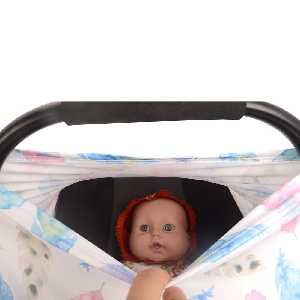 Verpleging Cover Borstvoeding Sjaal Multifunctionele Katoenen Baby Veiligheid Auto Seat Cover Kussen Kinderwagen Cover Doek