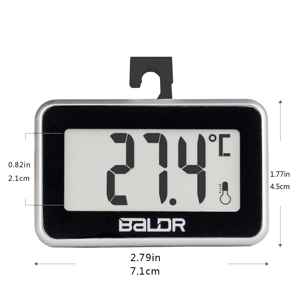 Koelkastthermometer, draadloze digitale vriezerthermometer met 2 draadloze sensoren Hoorbaar alarm MIN / MAX-record LCD-scherm voor keuken, woonkamer