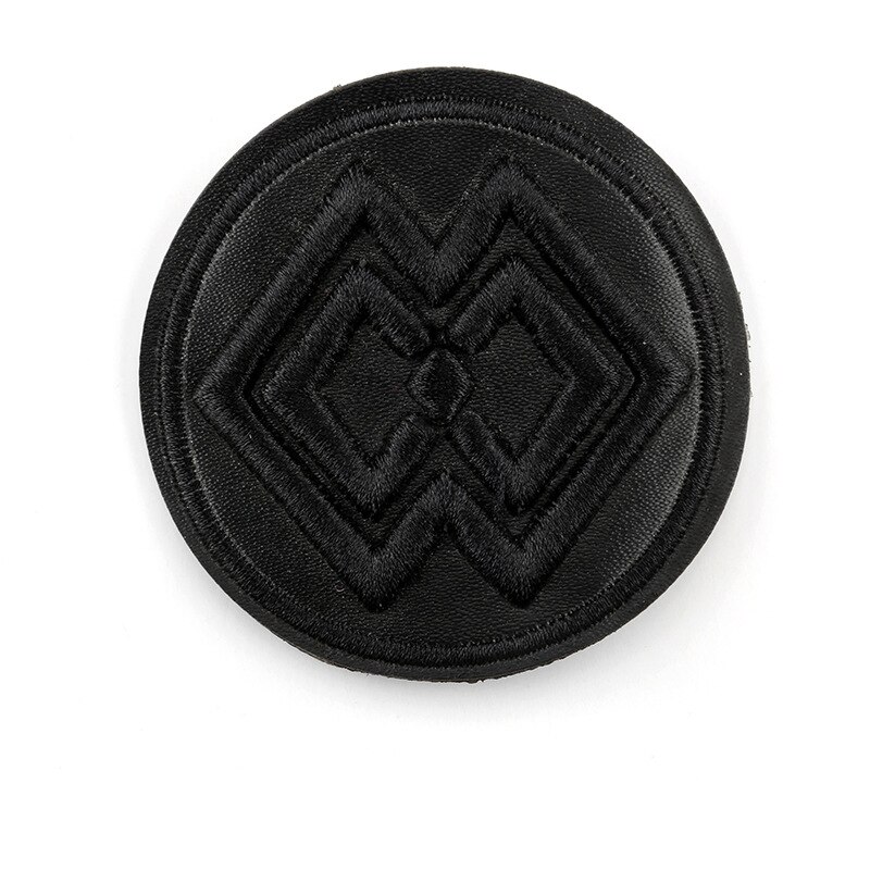 Embroidery Black PU Leather Sew on Iron on Patch Clothing Diy Appliques for Jacket Cap Bag Decoration Stripe
