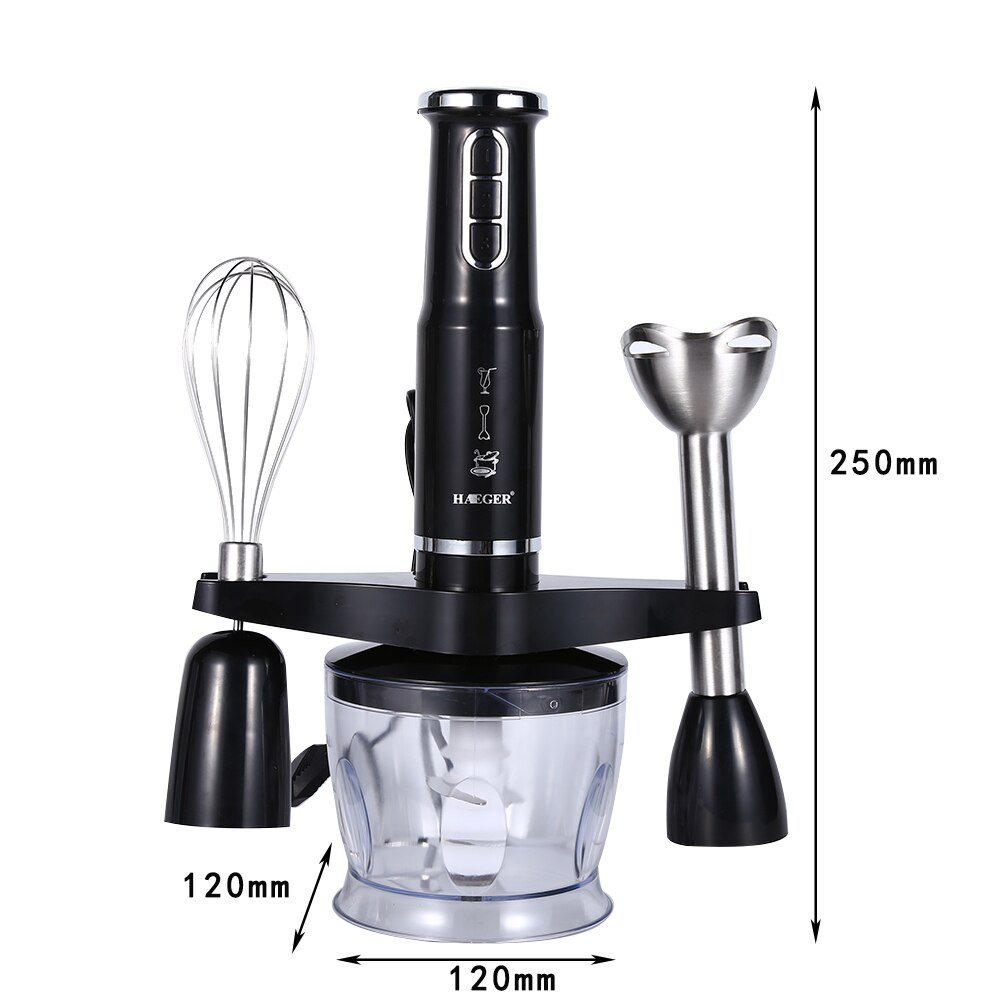 600W Electric Handheld 3in1 Blender Chopper Whisker Cup Multifunctional Blender Fruit Vegetable Hand Mixer For Food Processor