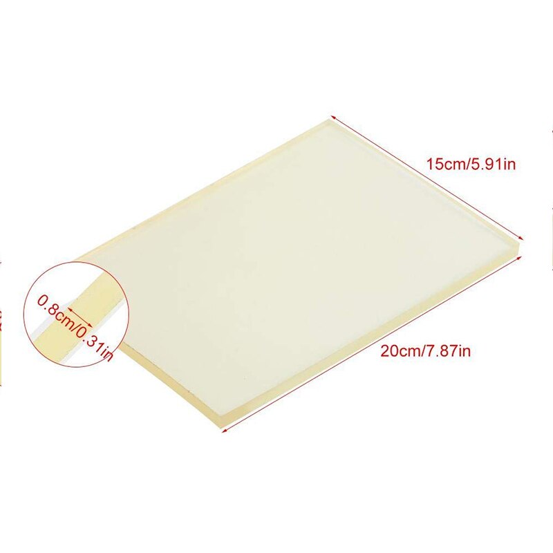 Lmdz fyrkantig nötplatta elastisk gummi plåt stansplatta elastisk gummi ark diy läder hantverktyg 20*15*0.8cm