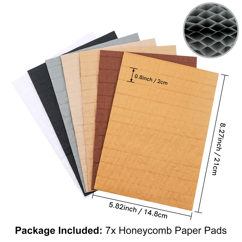 Almohadillas de papel de panal para manualidades 3D DIY y tarjetas emergentes Almohadillas de tejido de panal Colores surtidos para proyectos de manualidades Cumpleaños Añadir diversión: Gris claro