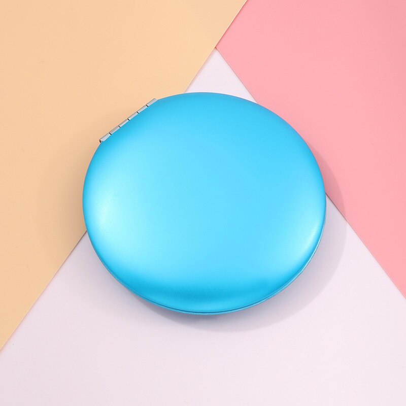 Portable Double-Sided Folding Cosmetic Mirror Female Mini Makeup Mirror Compact Pocket Mirrors