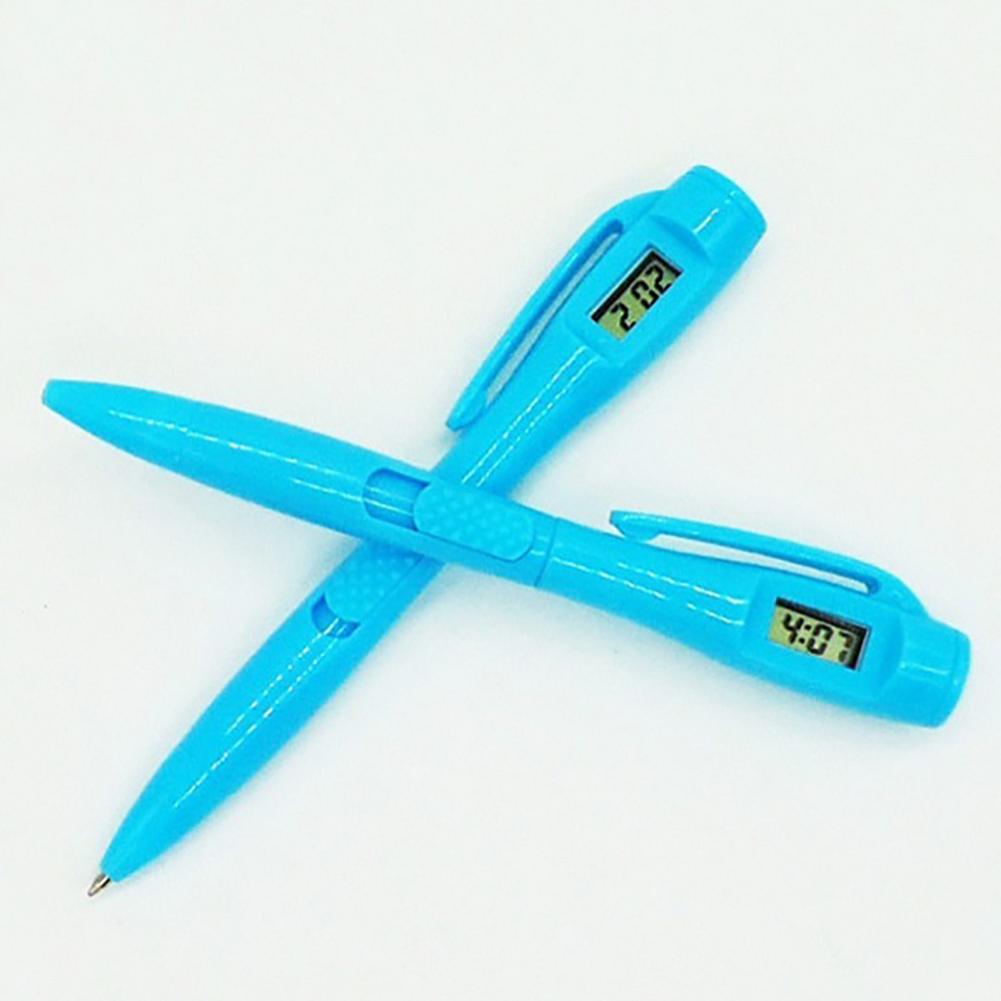 1pc Novità Penna a sfera con orologio digitale Penna elettronica Penne per esami Penna per orologi Penna per firma Scrittura Fornitura di cancelleria per la scuola