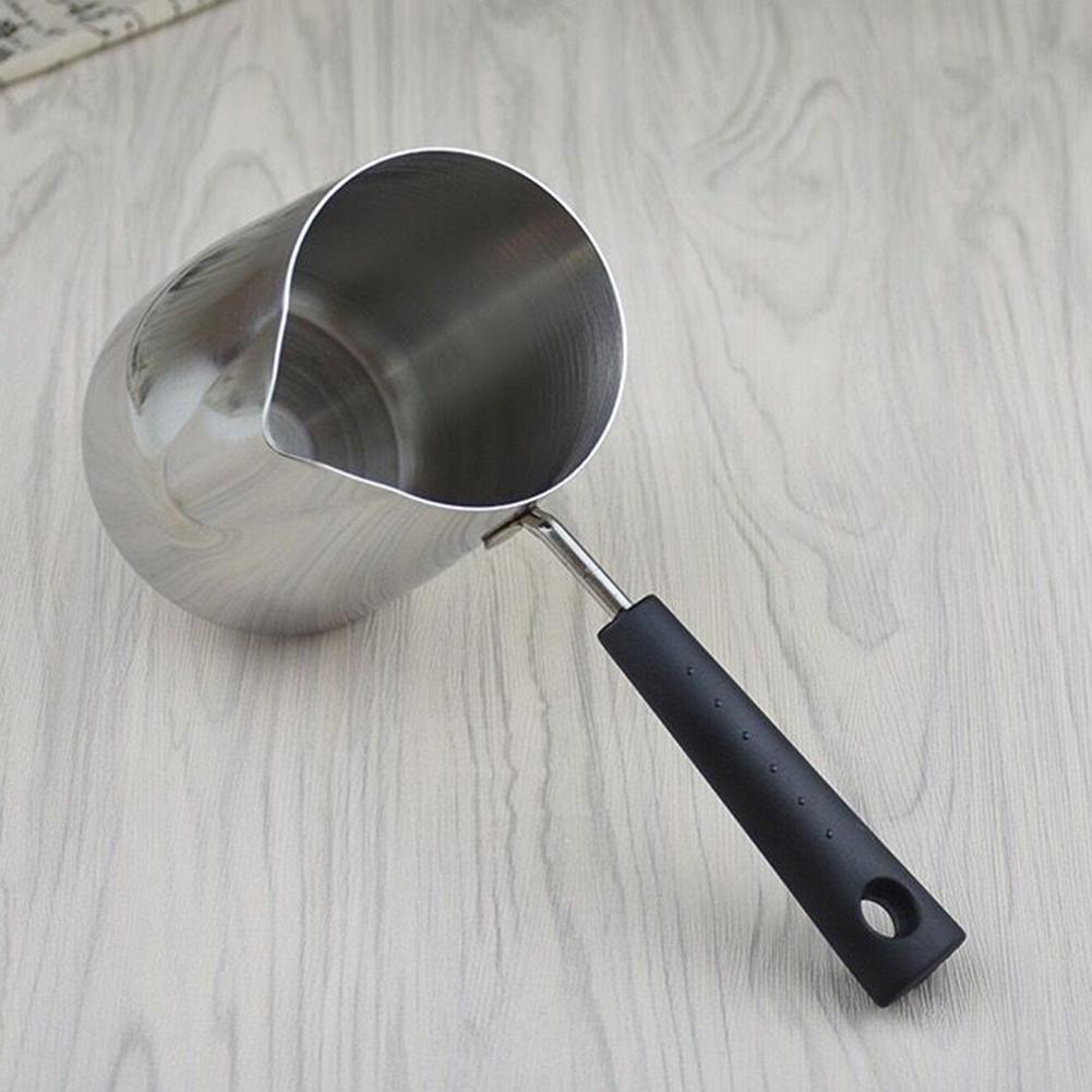 Rostfritt stål handtag vax smältdegel gör det själv ljus tvål smältgryta doftvax smälter metall kaffe toroid kanna latte kanna