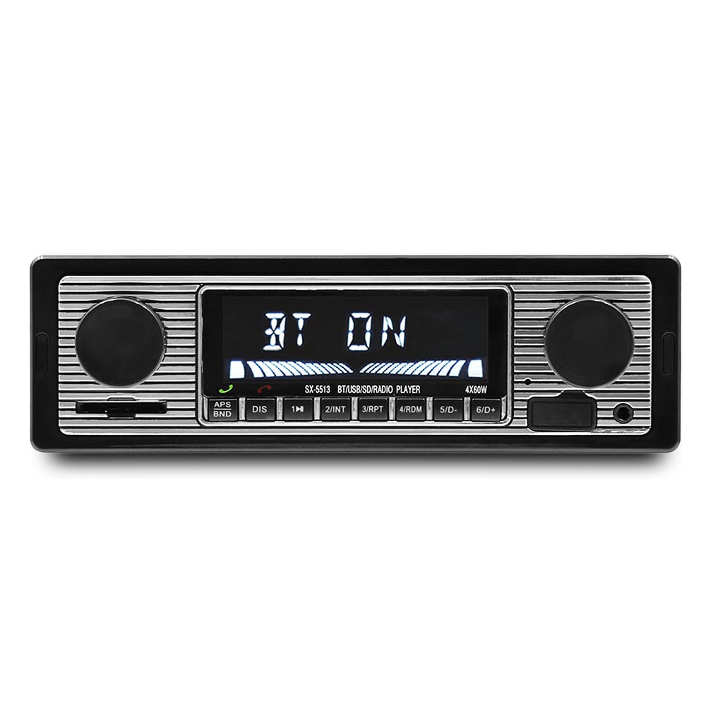 SX - 5513 Car MP3 Player Bluetooth With AUX Radio Hands-Free Call FM Radio Support SD U-Disk Time Display Navigation Broadcast