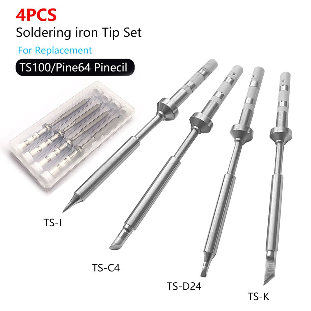 Pine64 Intelligent Portable Mini Smart Soldering Iron With Type-c to Usb C Silicon Power Charging Cable For Pinecil-bb2: I C4 D24 K 4TIP