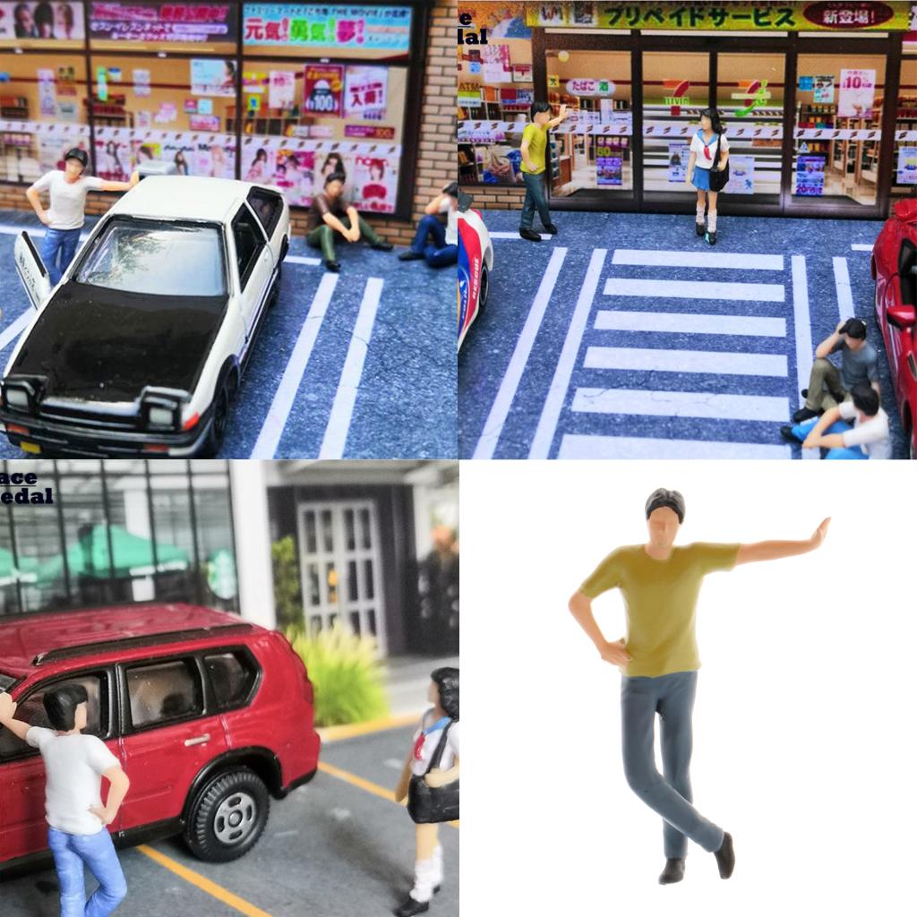 1/64 Gli Uomini Figura Scena Carattere Street Persone Modello Treni in miniatura Architettonica Layout di Decorazione per la Casa Delle Bambole