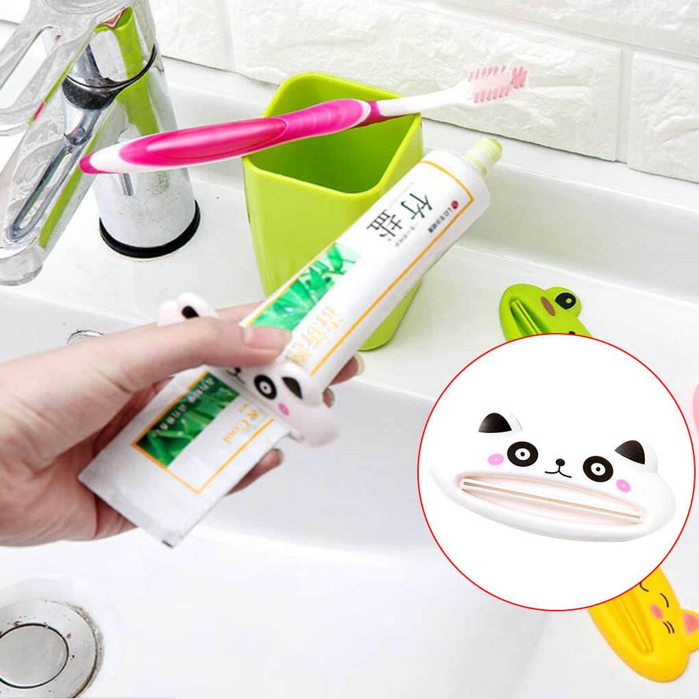 kids Toothpaste Dispenser Tools Animal Tooth Paste Tube Squeezer Toothpaste Rolling Holder Home Bathroom Supplies random color