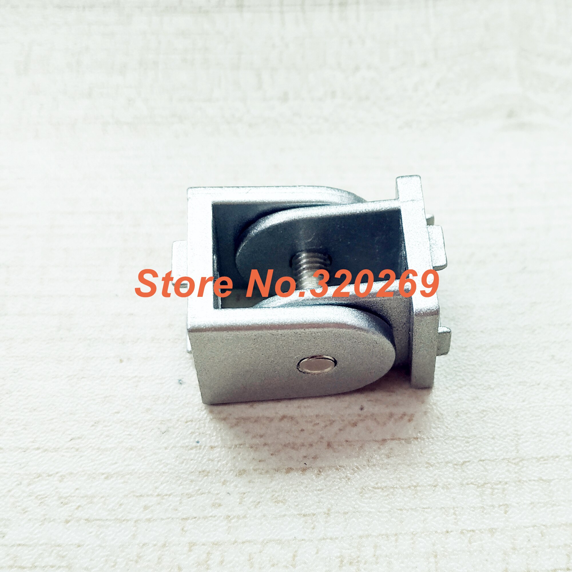 Living Hinge Piece Aluminum Profile Fittings Right Angle Zinc Alloy Flexible Pivot Joint Connector