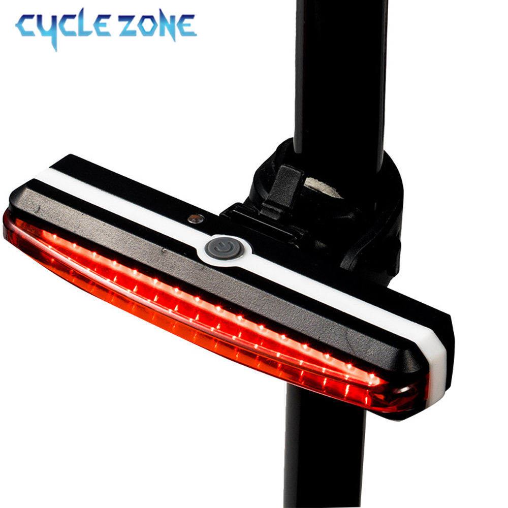 Feu arrière de vélo 6 Modes LED voyant d'avertissement de vélo lampe de poche arrière étanche sécurité vtt vélo vtt casque lumière lampe de cyclisme