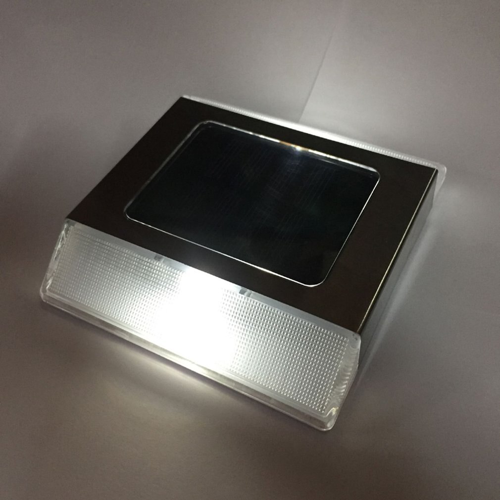 Rvs Zonne-energie 2-LED Spike Lamp Waterdichte Outdoor Road Dock Path Ground Light voor Trappen Oprit