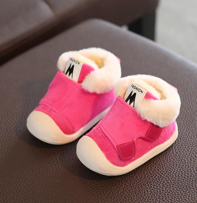 winter children plus cotton thick warm cotton shoes baby soft bottom toddler shoes cotton boots: 3 / 4.5