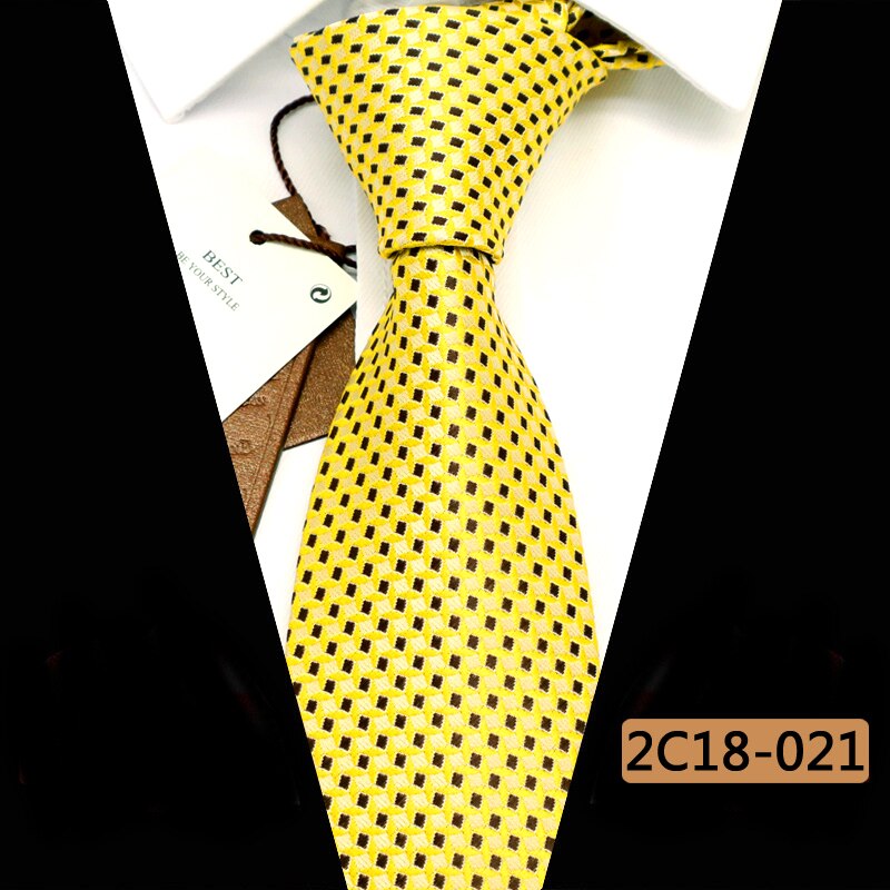 YISHLINE Men Ties 8 cm POLKA DOTS Cassual Jacquard Woven Necktie Mens Tie Business Corbata Para Hombre Accessories