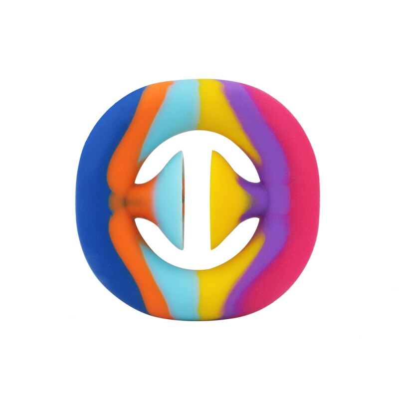 Expansor de mano de silicona para aliviar el estrés, empuñaduras de mano de descompresión Pop, antiestrés, juguete para aliviar el estrés: MULTI