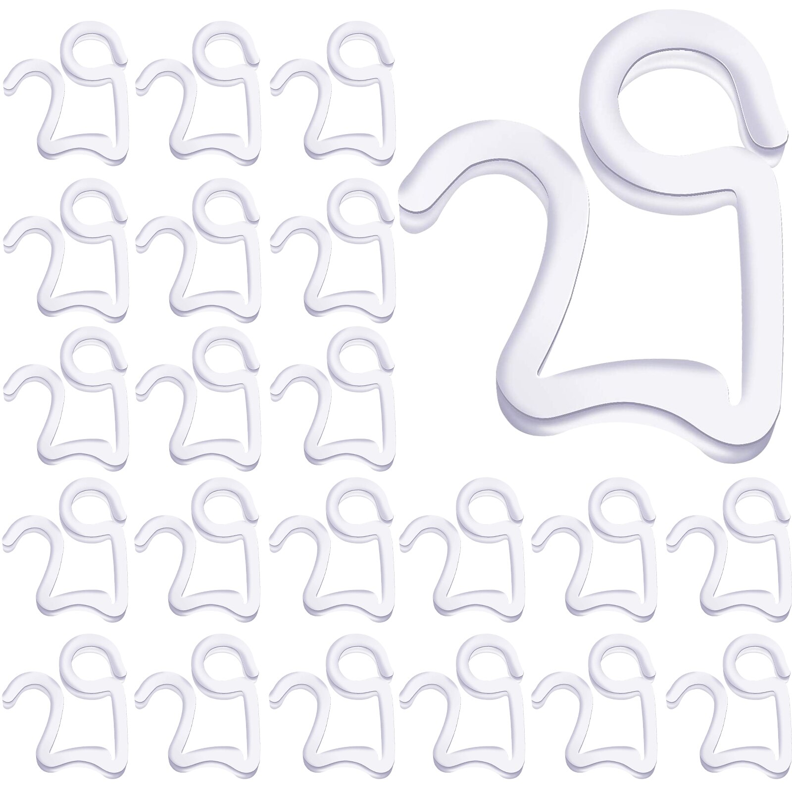 100Pcs Gutter Hangen Haken S Clip Haken Voor Kerst Decoratie Buiten Lichtslingers Licht Fairy Seizoen Kerst Decoratie