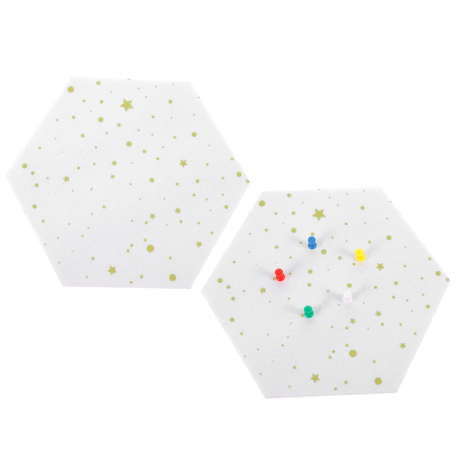 2Pcs Hexagon Vilt Board Diy Muur Board Zelfklevende Bericht Boards Muur Decors