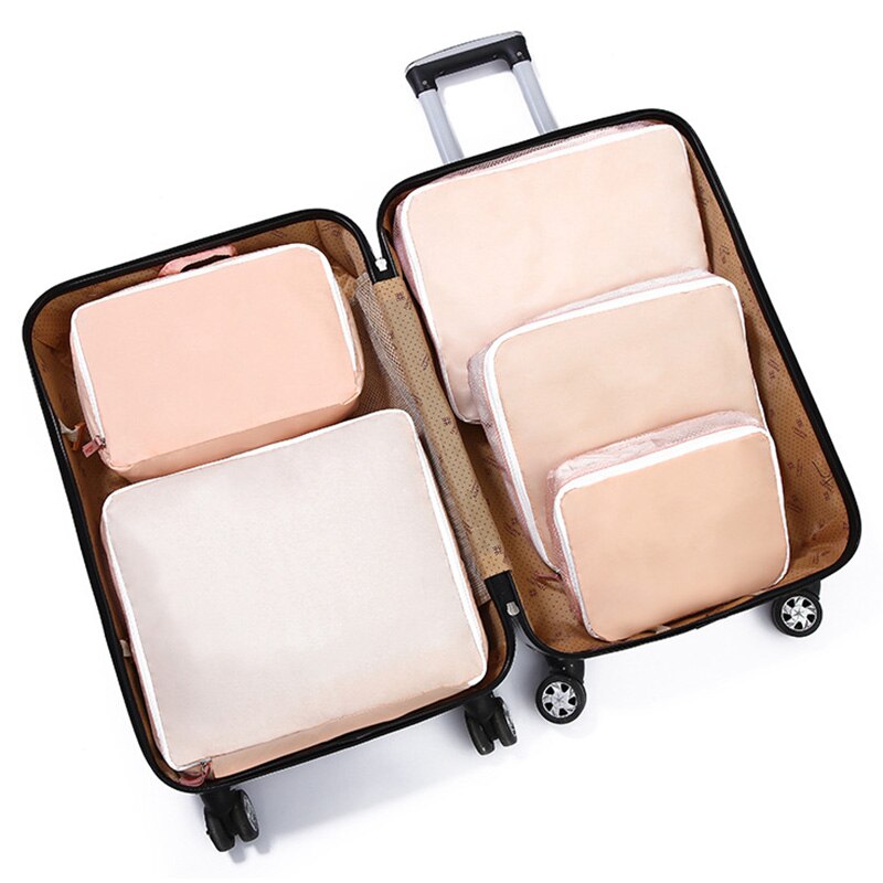 5 Pcs Waterproof Clothes Travel Storage Bags Packing Cube Luggage Organizer Pouch HB88