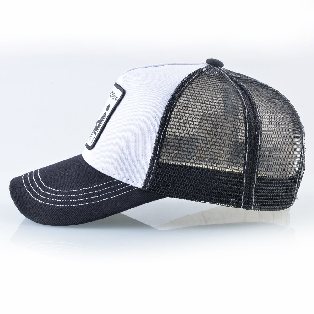 Trucker Caps Unisex Mesh Baseball Caps Men Women Outdoor Breathable Visor Hat Hip Hop Casquette The OFFICE Drake Bones