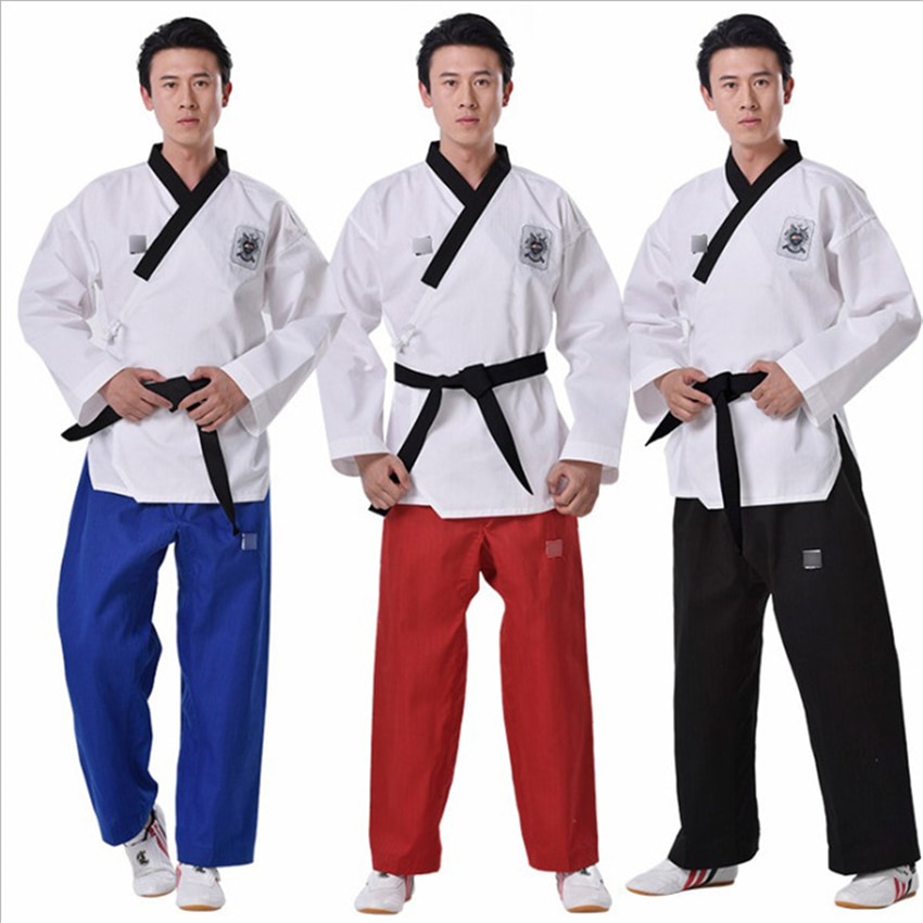 Adult Kung Fu Uniform Traditional Chinese Clothing for Men Boxing Competition WuShu Taekwondo Tai Chi TKD Clothing Top+Pant