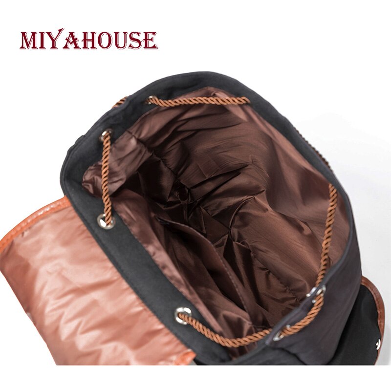 Miyahouse klasyczny, w kwiaty plecaki z nadrukiem kobiet brezentowy sznurek plecaki torby podróżne na ramię dziewczyny mody szkoła torba