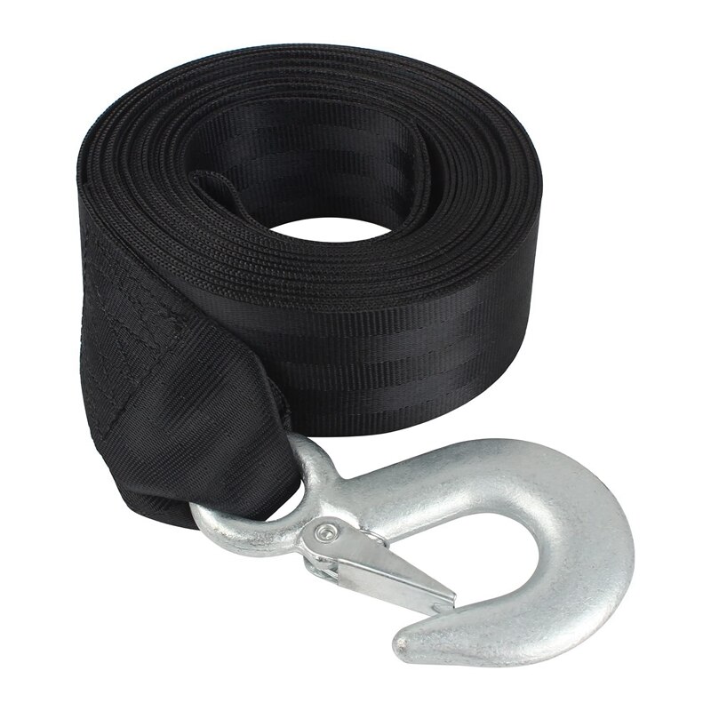 Boat Trailer Winch Strap Replacement with Hook for Boat, Fishing Jet Ski,Towing Replacement Securing Tie Down Marine