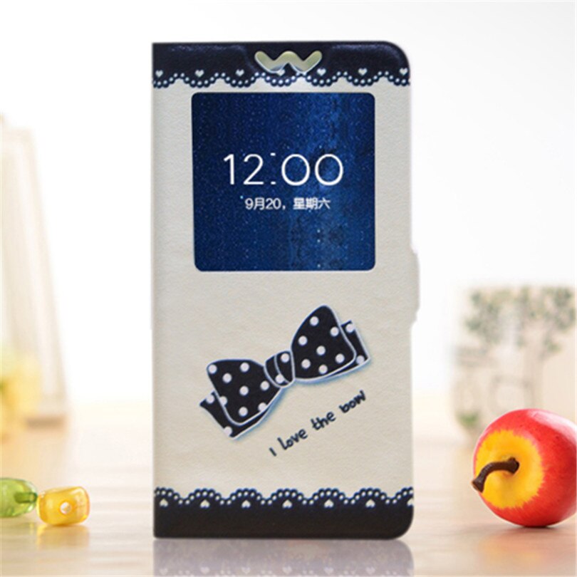QIJUN Cover capa Voor LG G3S G3Beat G3 Mini g3mini D724 D725 Geschilderd Cartoon Magnetische Flip Window PU Lederen Telefoon bag Cover