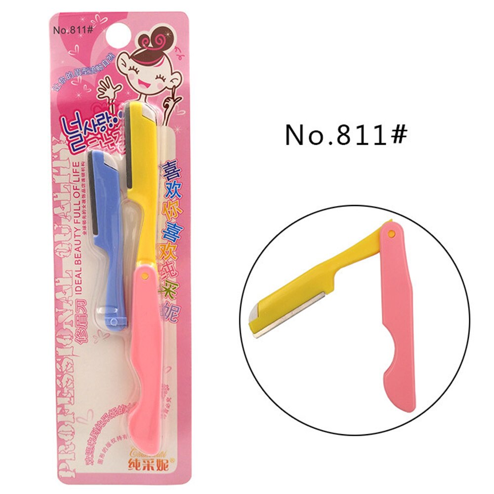 1 pièces rasoir de sourcils sourcils Kit lame pliant remplaçable rasoir Facial sourcils épilation sécurité rasoirs Portable
