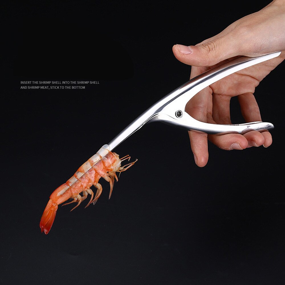 Pelador de Gambas de acero inoxidable desvetador de Camarón, dispositivo de pelado, herramientas creativas de cocina, pelador de Gambas de acero inoxidable, desvetador de camarón
