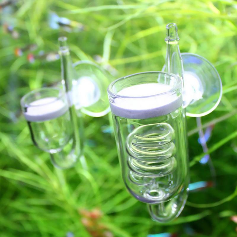 Water Tank CO2 Diffuser Reactor Aquatic Aquarium Fish Tank Plant Glass Carbon Dioxide Spiral Refiner