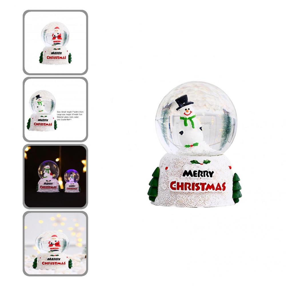 Glass Snow Globe Display Snow Globe Mini Multi-purpose Eco-friendly Snowman Statue Glass Snow Globe