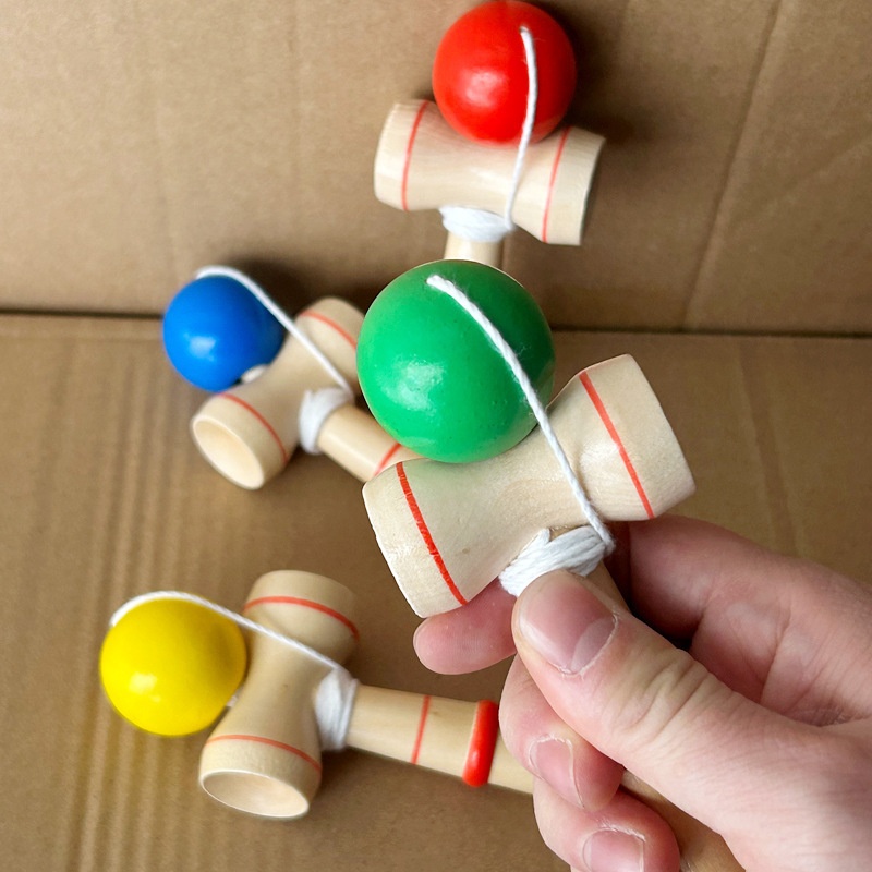 Wooden Traditional Entry Level Skill Ball Toy For Kids Adults Beginners Competitive Training