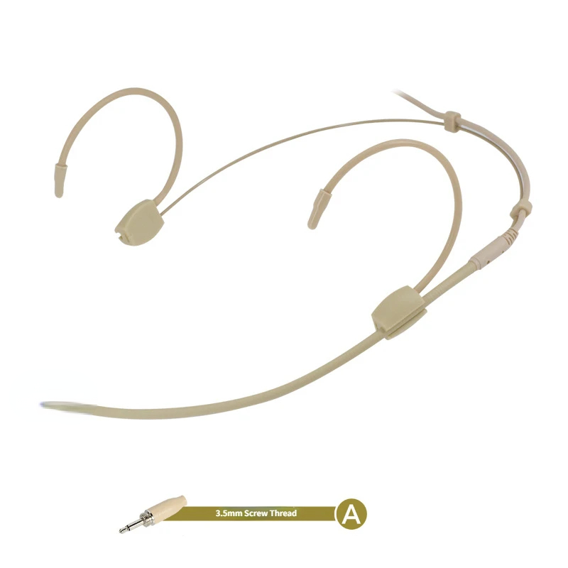 Opaska na głowę z mikrofonem do zestawu słuchawkowego Sennheiser Shure AKG MiPro Audio Technica 4Pin 3Pin TA4F 3.5mm Lock: green
