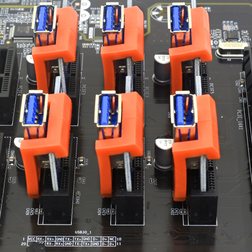 10pcs PCIE Riser 1X Retainer Vertical Mount Locker USB Holder Cable Extender Riser PCIE Riser for Video Card Miner Mining