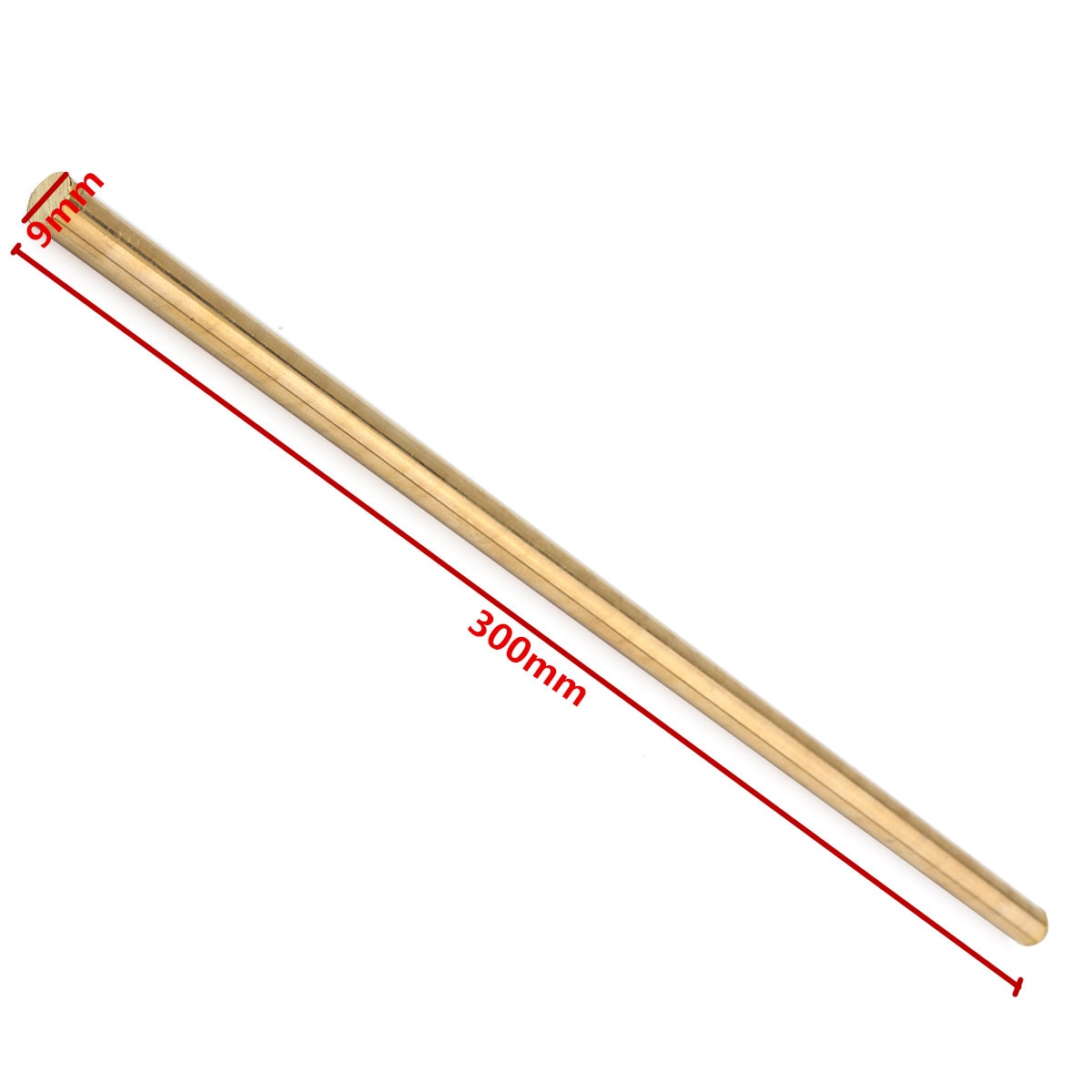 1 stk messing massiv rund stang pind 9mm diameter 300mm længde svejse stænger wire stick diy legetøj tilbehør