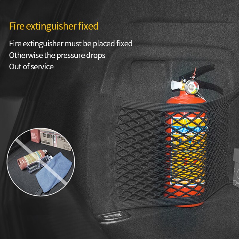 Coffre de voiture boîte filets sac de rangement maille coffre Net sacs 50*25cm voiture style porte-bagage poche autocollants coffre organisateur accessoire