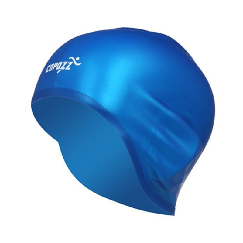unisexe sport Silicone élastique étanche cache-oreilles oreille protecteur bonnet de natation sport natation piscine chapeau couverture: Bleu