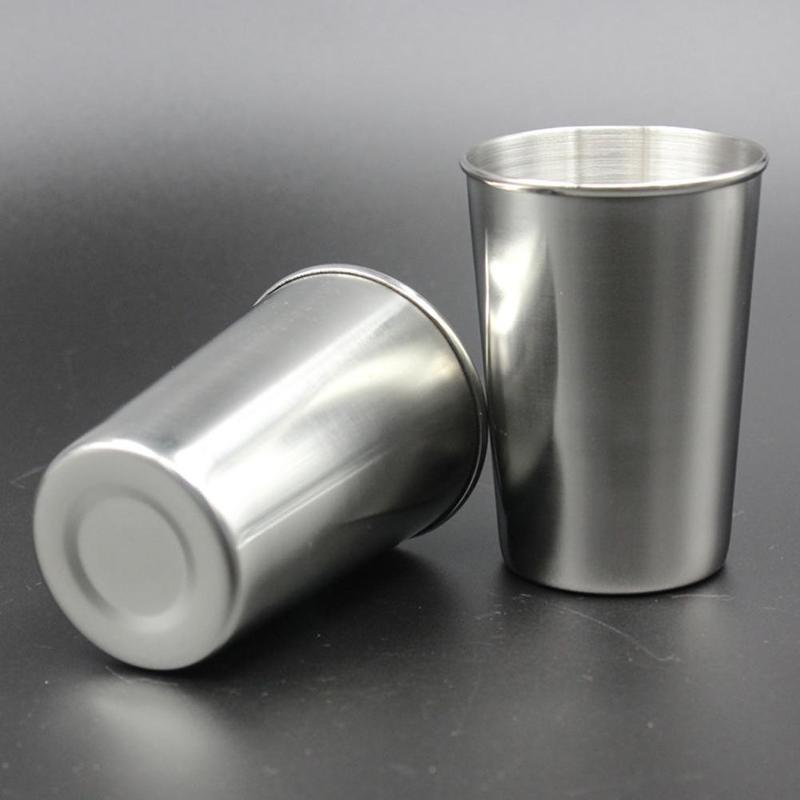 70ml/150ml sprit metallkopp rostfritt stål litet glas 4 koppar plus drickskopp set campingsprit vinglasset kaffemugg