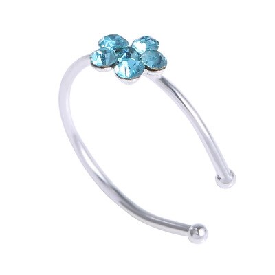 1 stück farbiger Titan-nasenring, goldfarbener körperclip Ich bin creolen-stil, glänzend, für damen-septum-durchbohren: Farbe 5