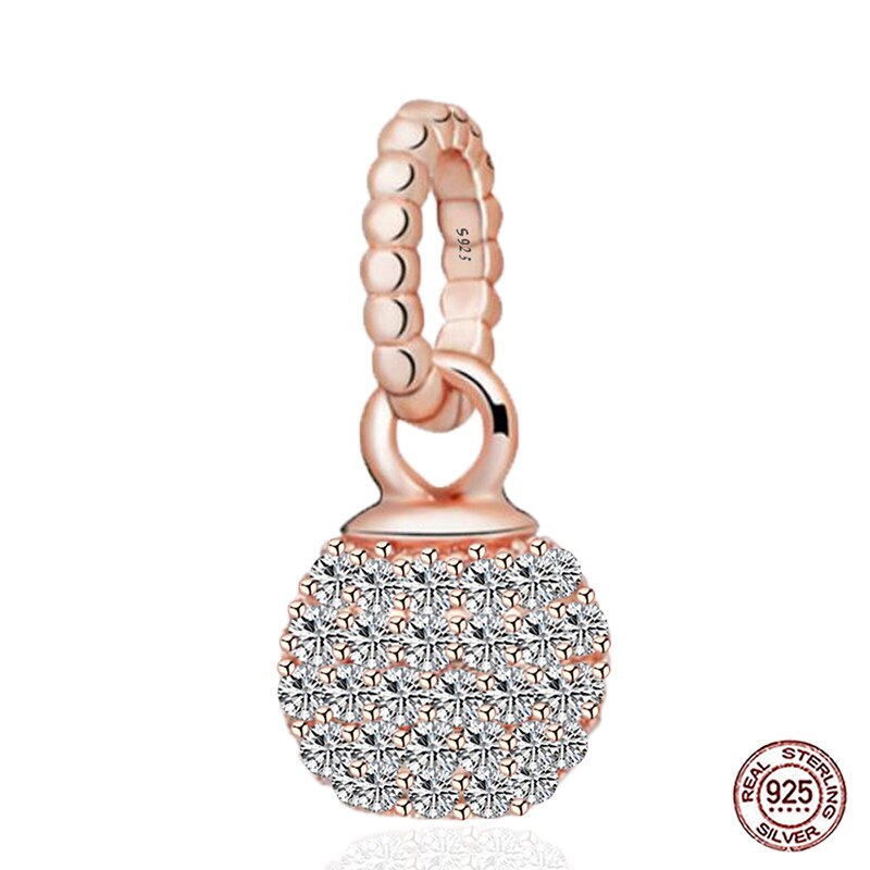 neue Stil Zirkon Charme Perlen 925 Sterling Silber passen Frauen 925 Original Reize Armbänder Anhänger DIY Schmuck Machen: PR0107